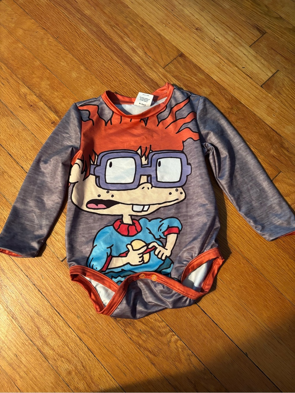 Nickelodeon Orange & White Cartoon Bodysuit